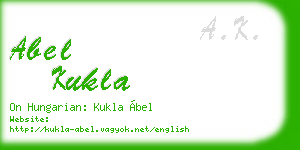 abel kukla business card